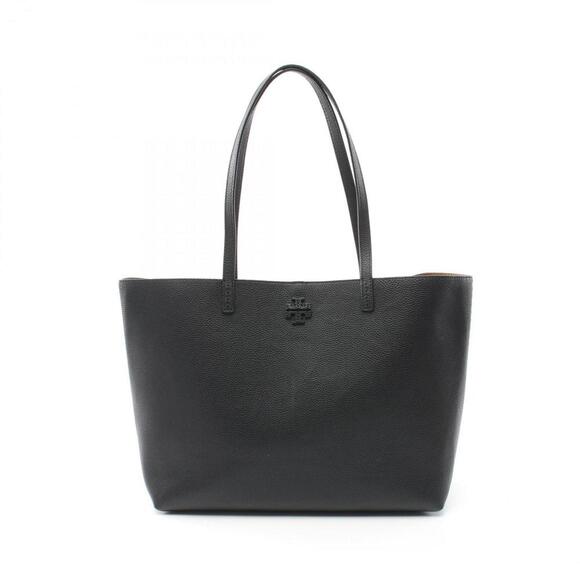 TORY BURCH Black Leather Tote Bag - Picture 1 of 5